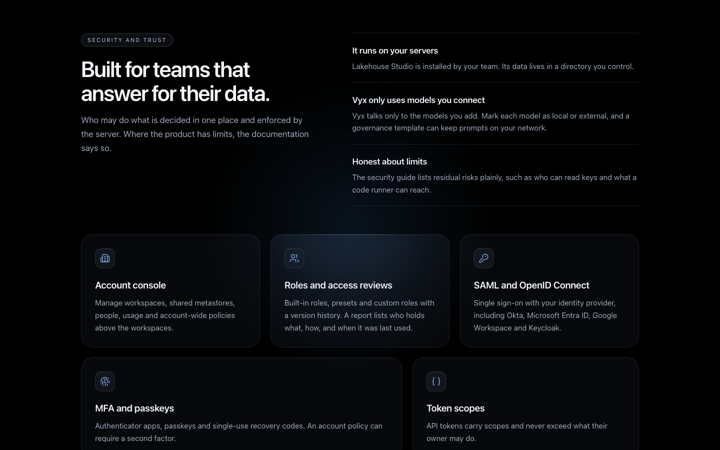 Security and governance