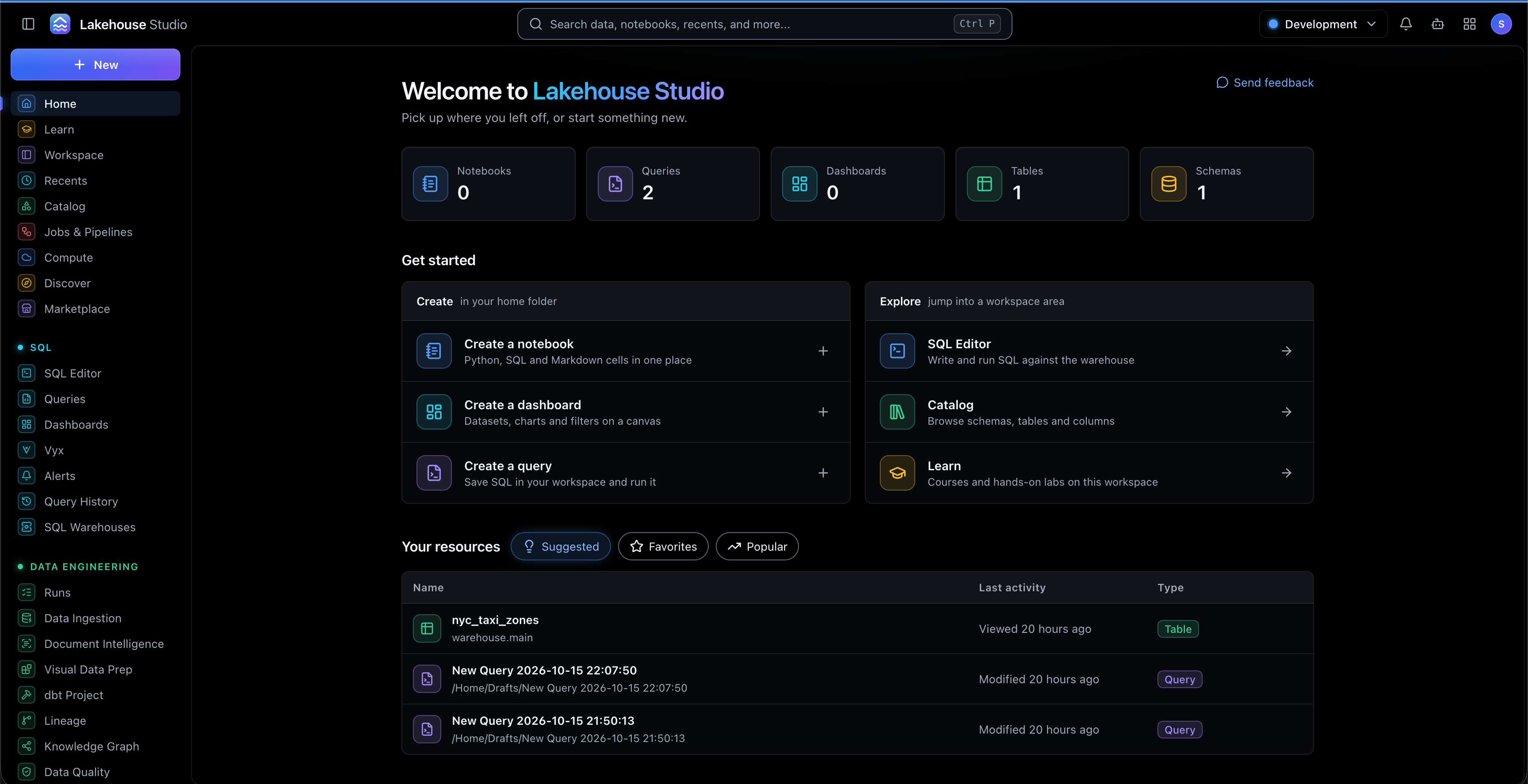 Inside the app