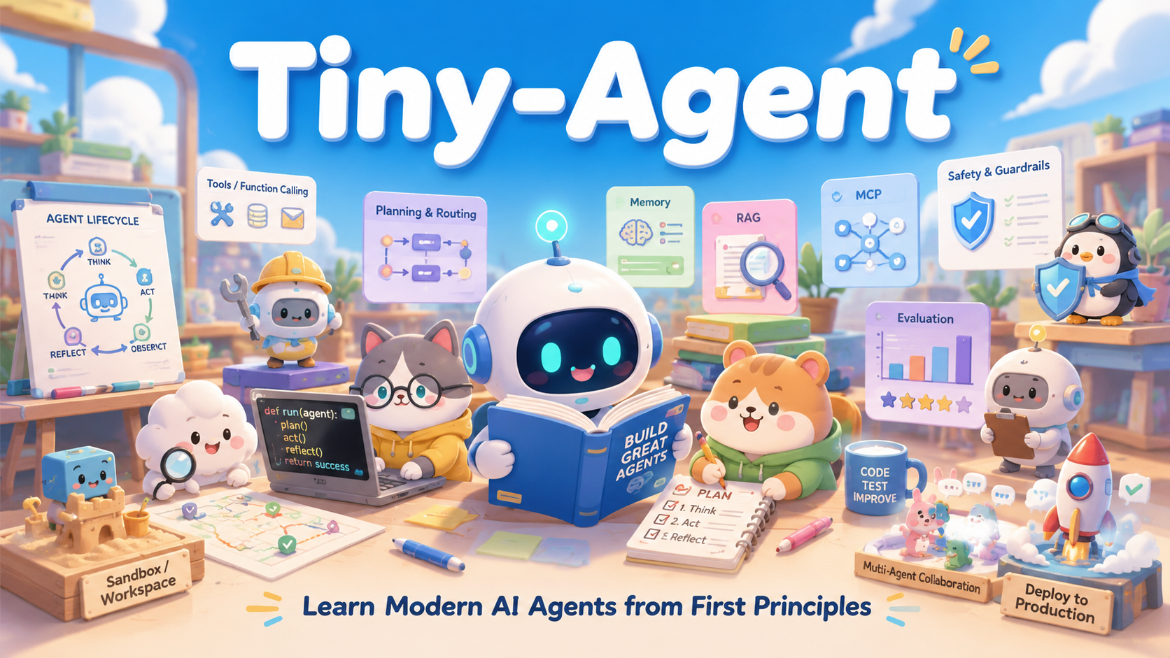 Tiny-Agent — Learn Modern AI Agents from First Principles