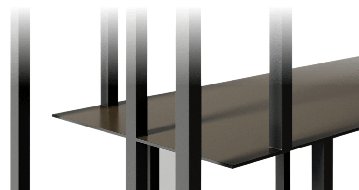 Полки стеллажа