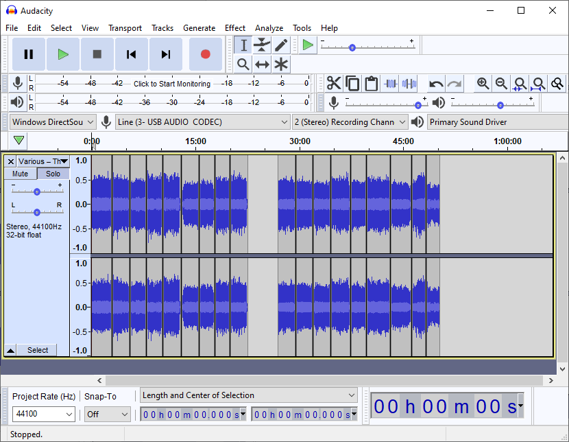 Split Audio Track