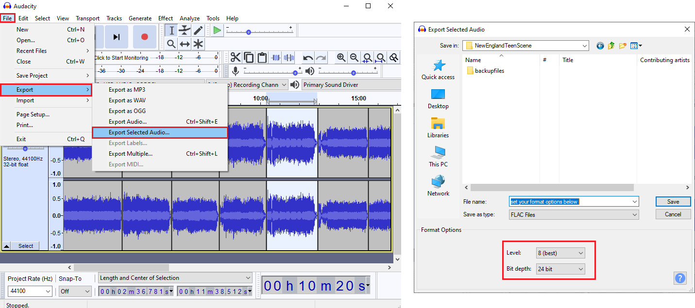 Split Audio Track