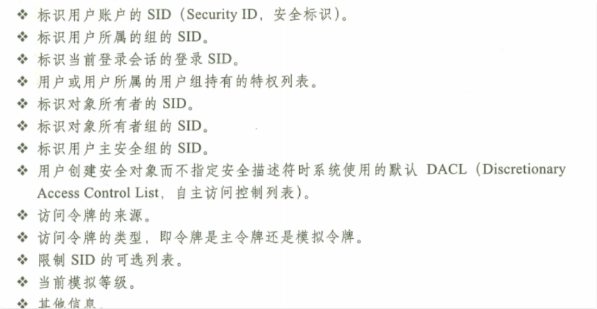 访问令牌包含的信息