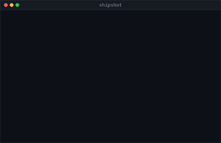 An animated terminal window revealing command output line by line