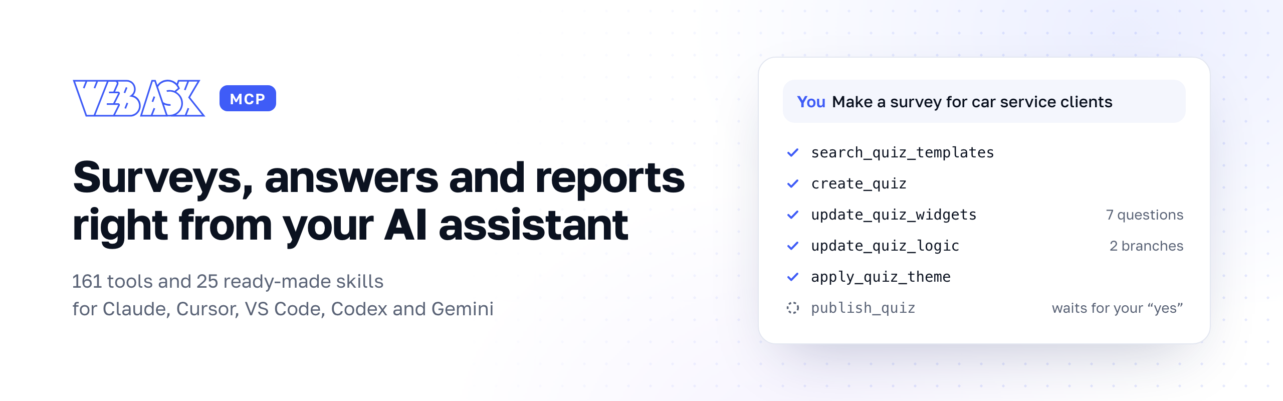WebAsk MCP — surveys, answers and reports from your AI assistant