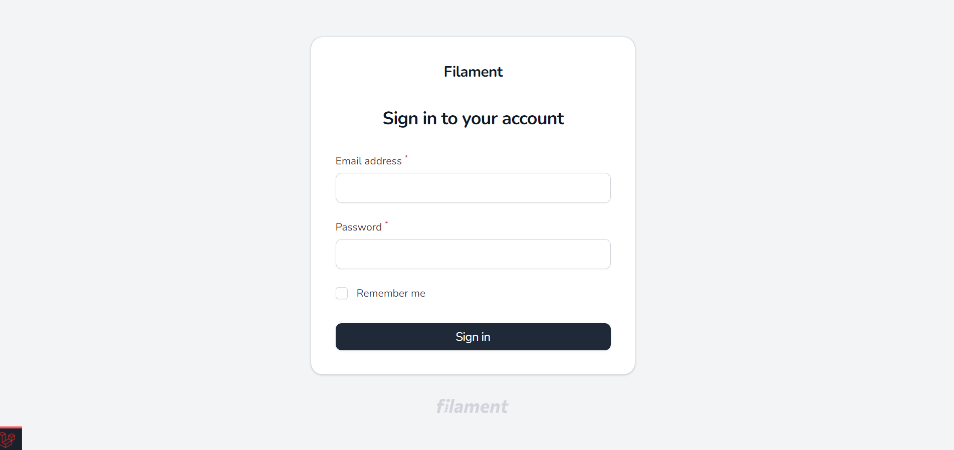 Screenshot of Login