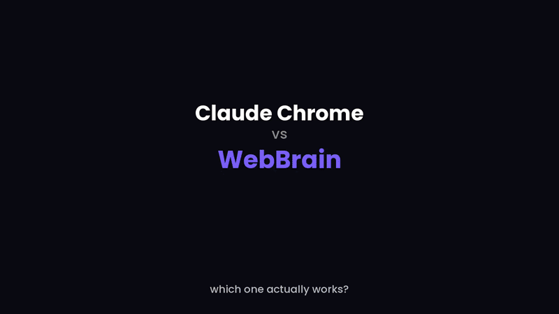 Claude Chrome vs WebBrain