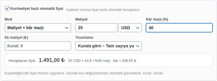 Ürün alanları