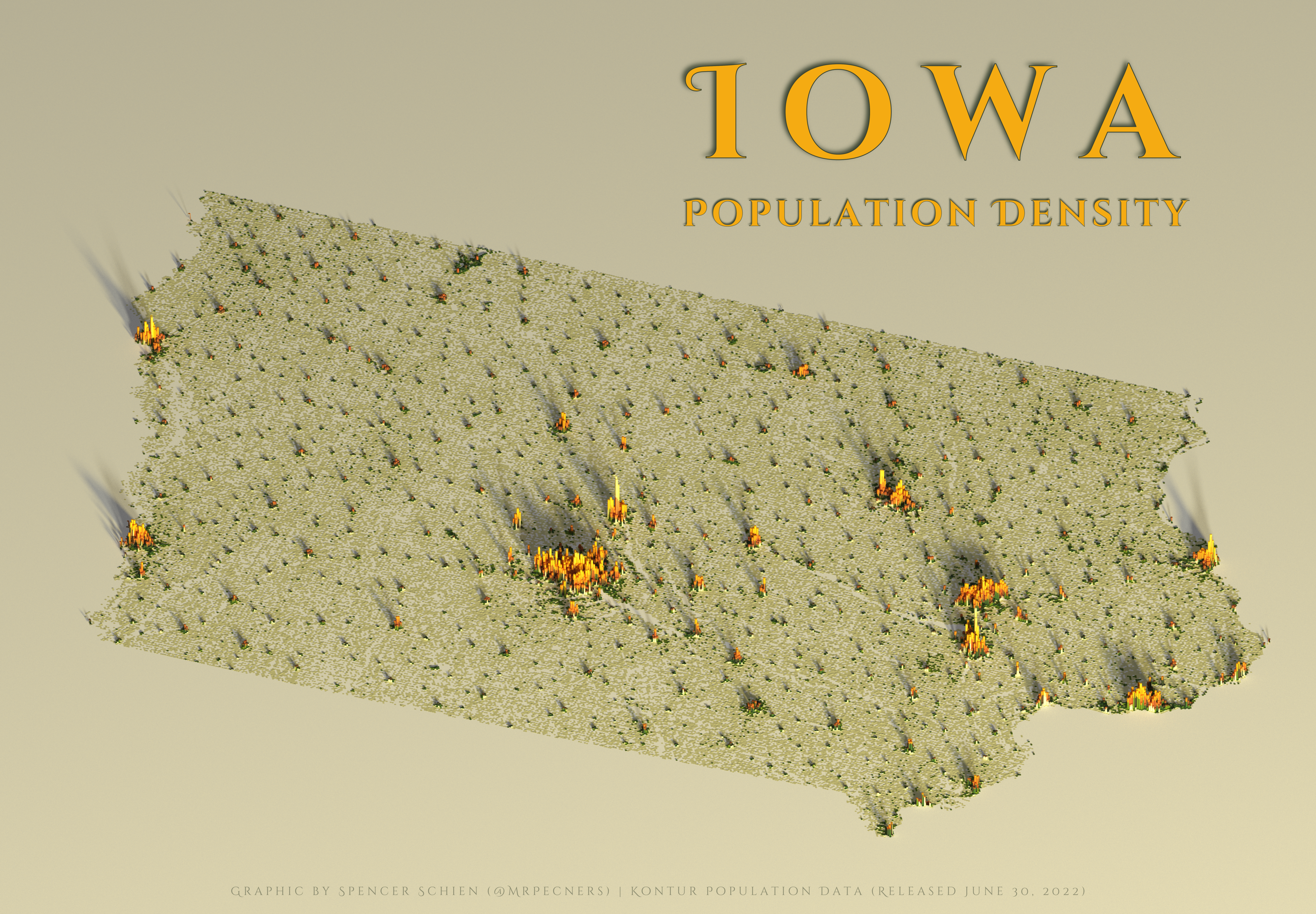 Iowa Population Density