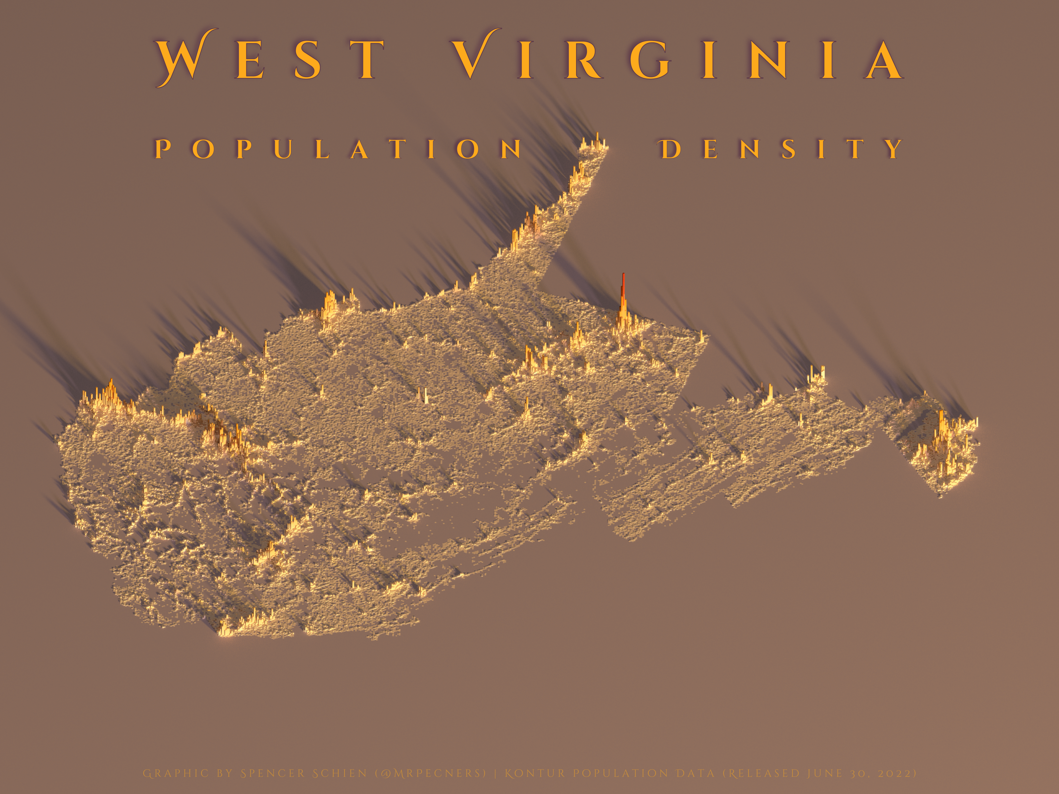 West Virginia Population Density