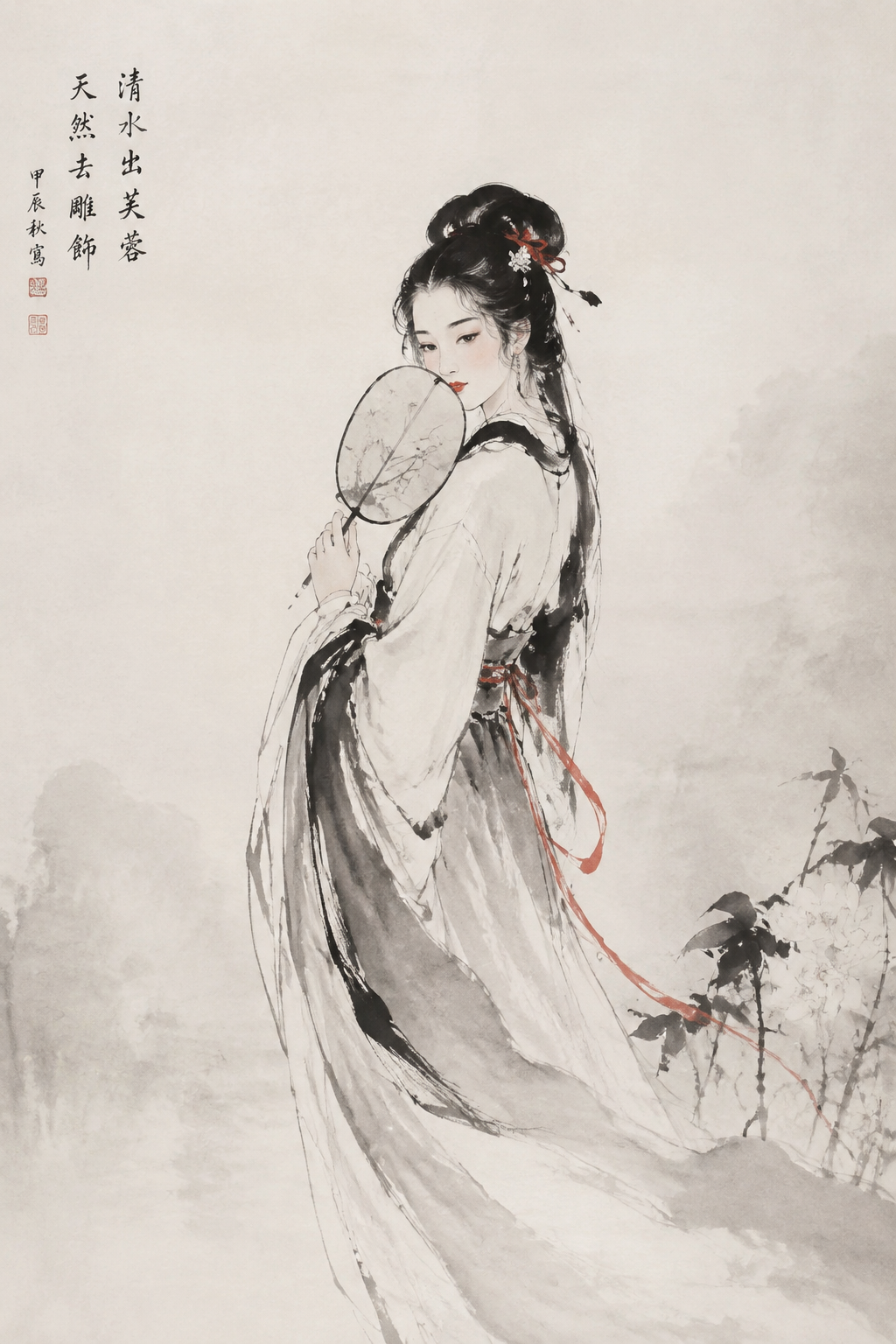 国风水墨仕女