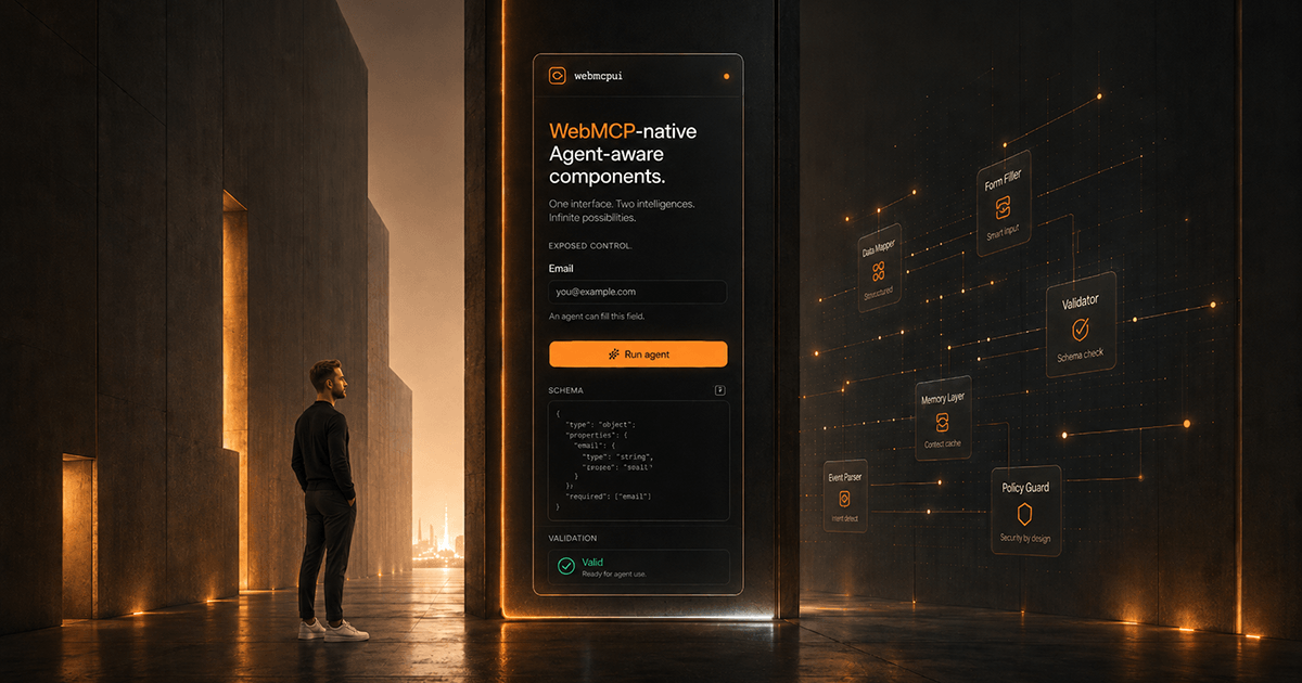 webmcpui — agent-aware web components for the WebMCP era