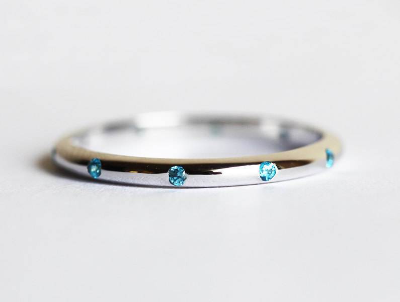 Blue Topaz Birthstone Ring