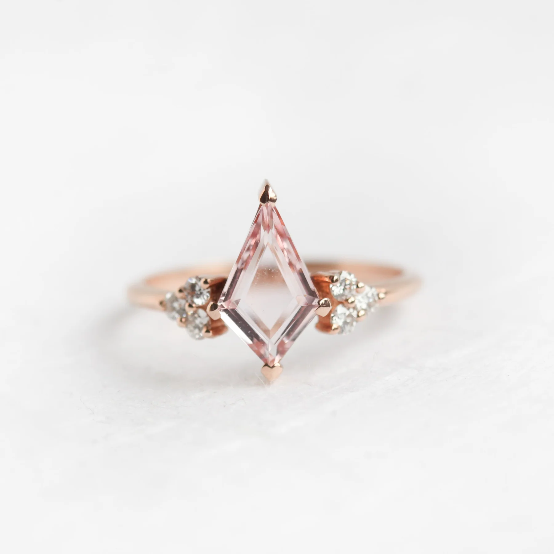 Dawn Morganite Ring With Accent Diamonds