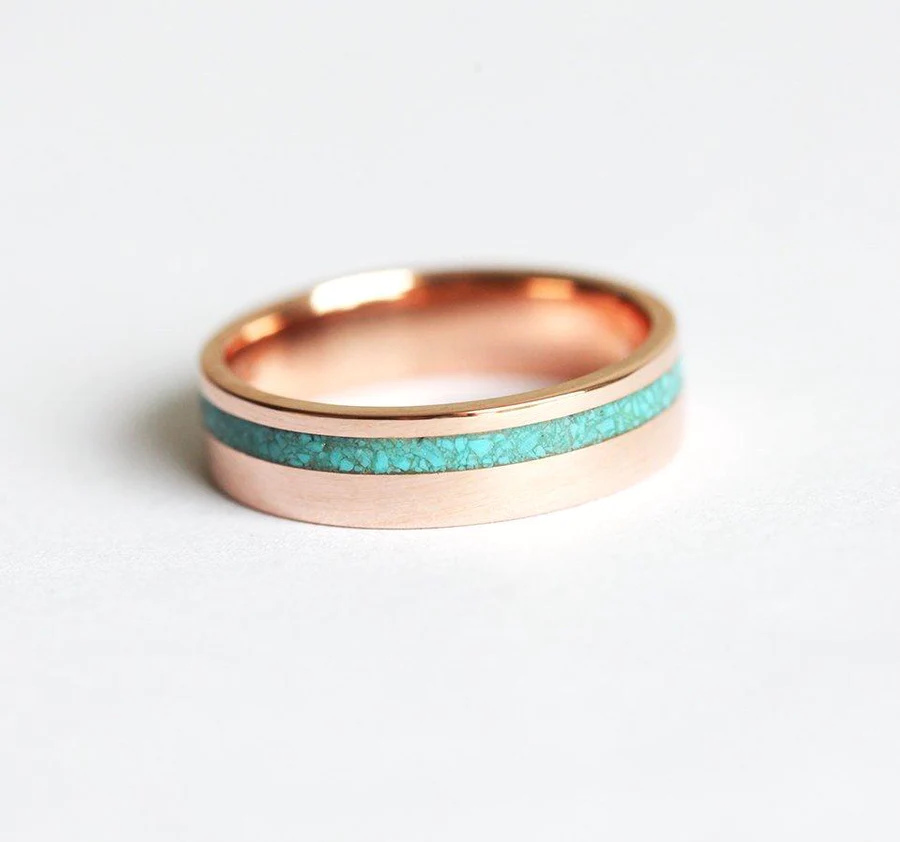 Jean Turquoise 
Men's Wedding Band