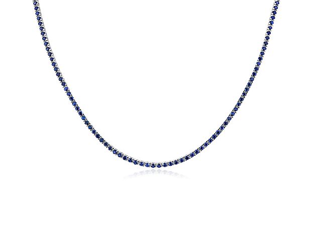 Blue Sapphire Eternity Necklace