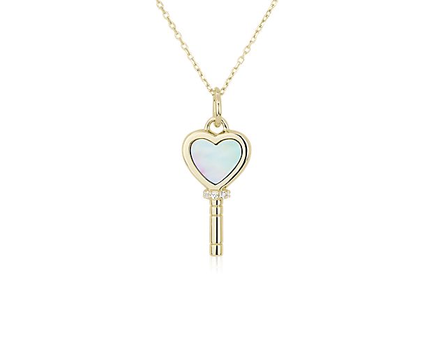 Monica Rich Kosann 
Mother Of Pearl Key Pendant