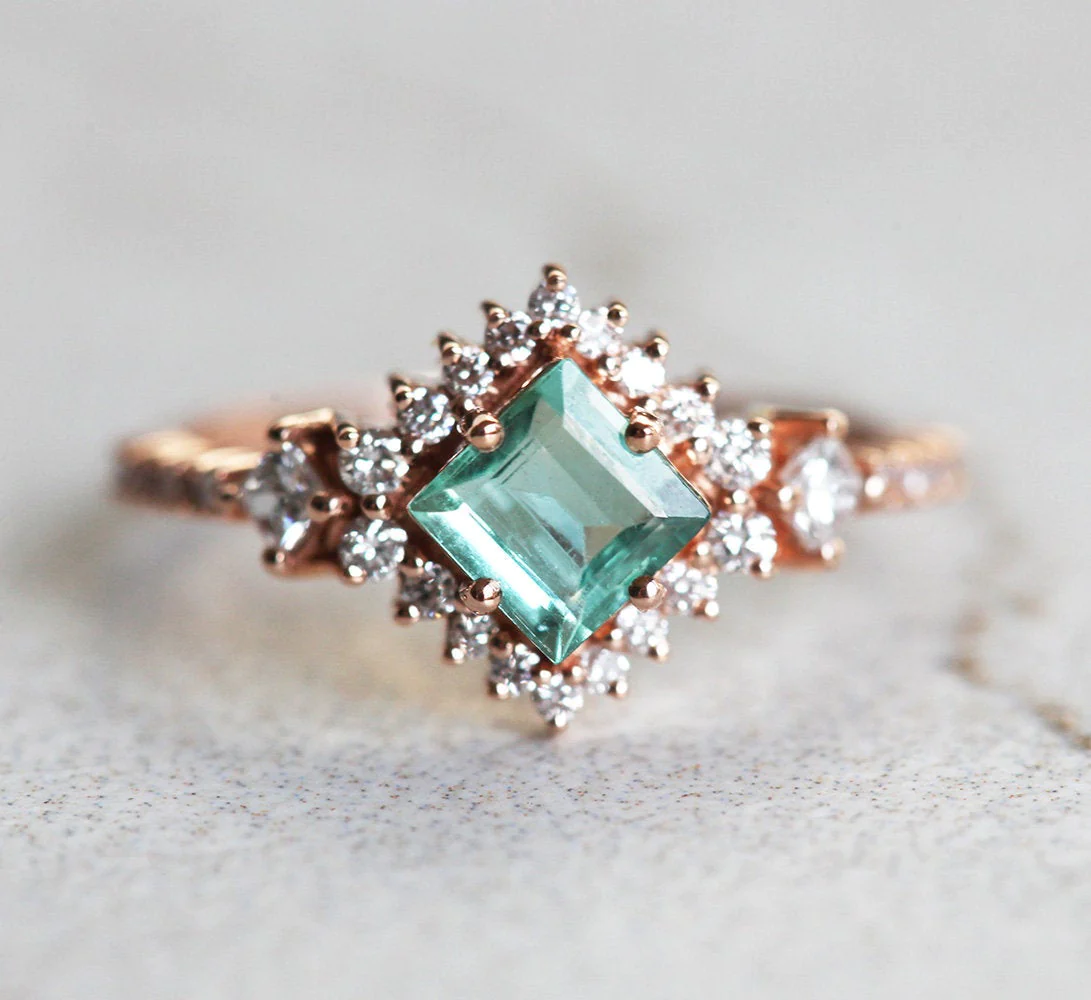 Nadia Paraiba Tourmaline Cluster Ring