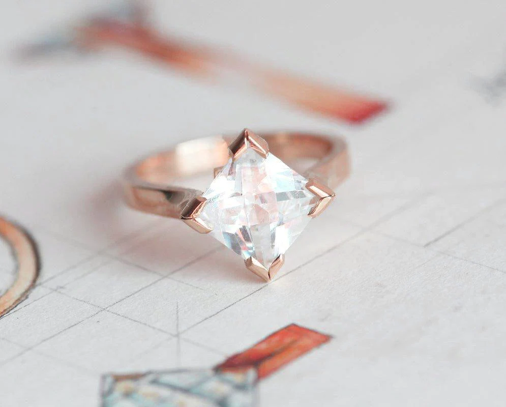 Princess Moissanite Ring