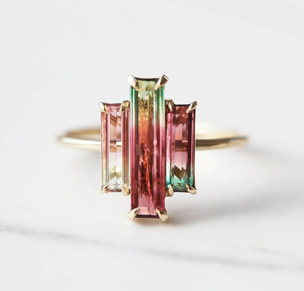 Sierra Watermelon Tourmaline Ring