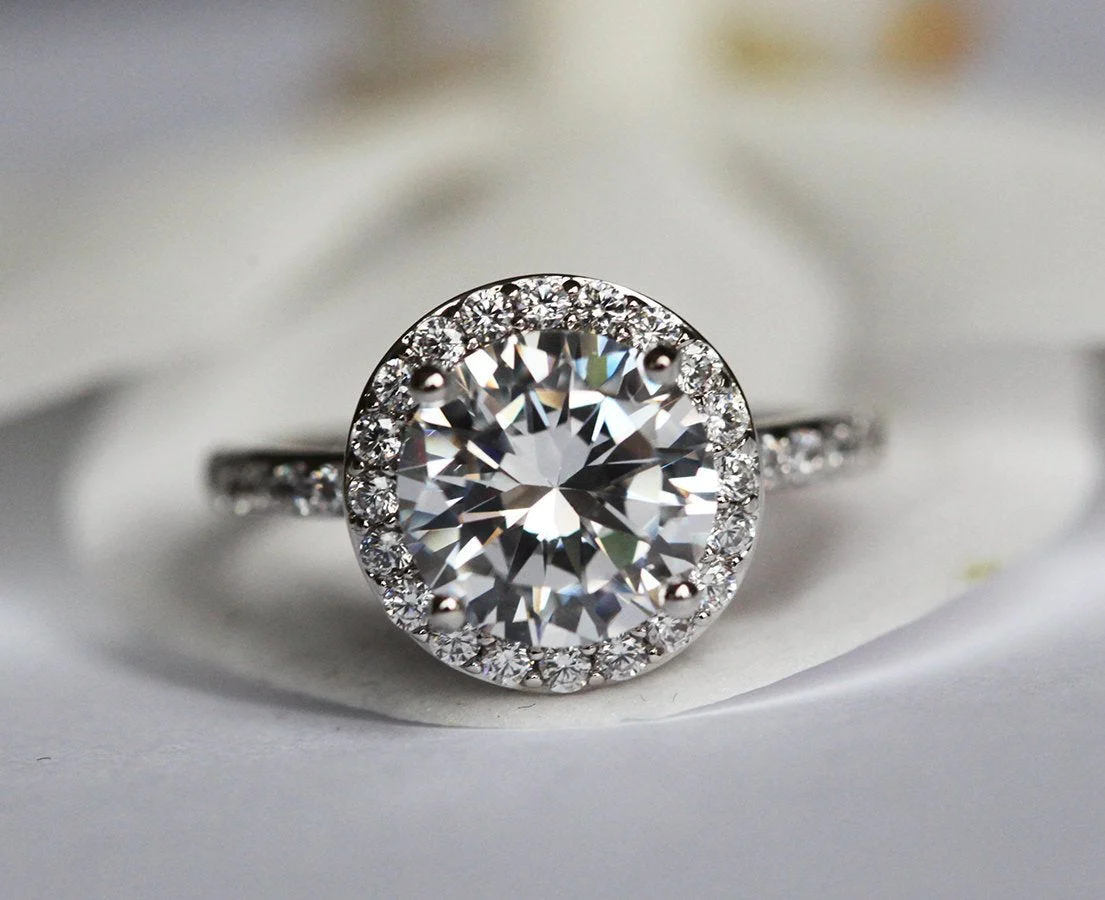 Yasmine Moissanite Engagement Ring