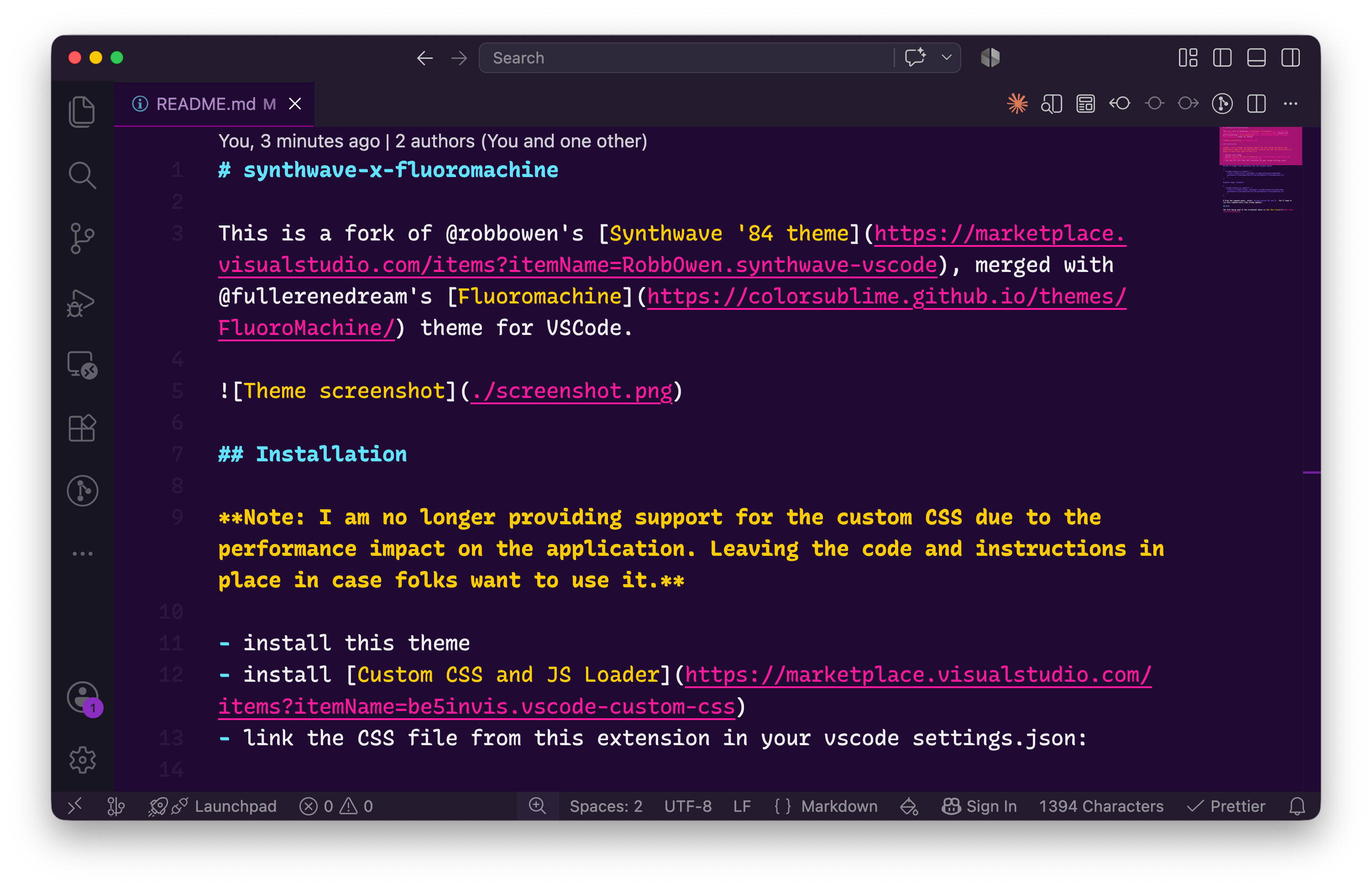 Theme screenshot