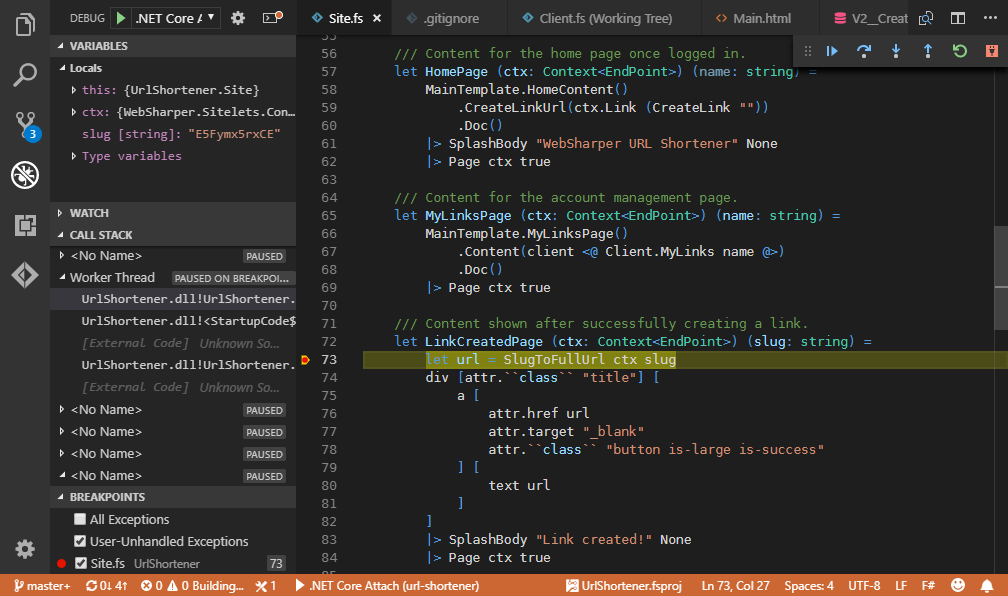 Screenshot: Visual Studio Code