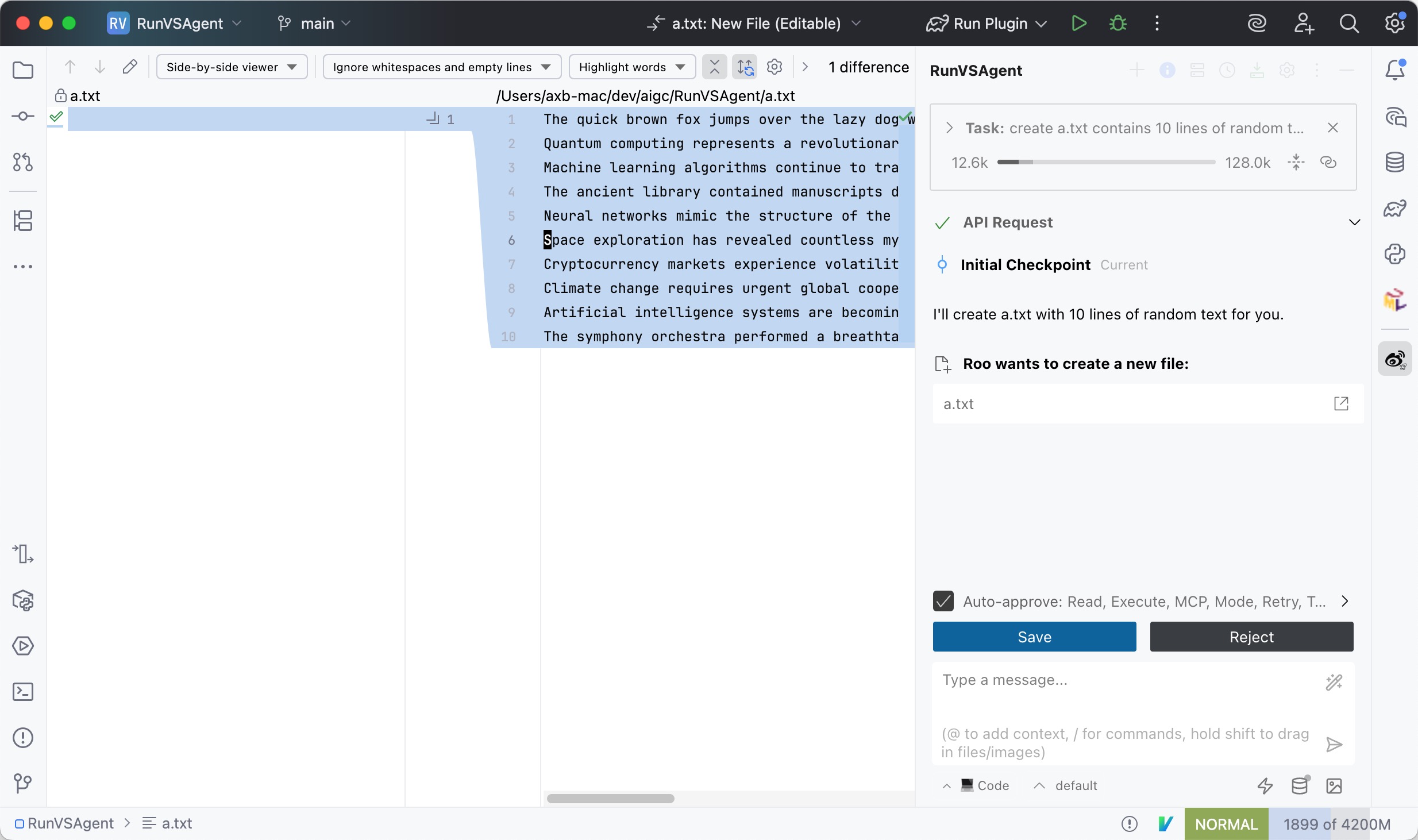 RunVSAgent Screenshot