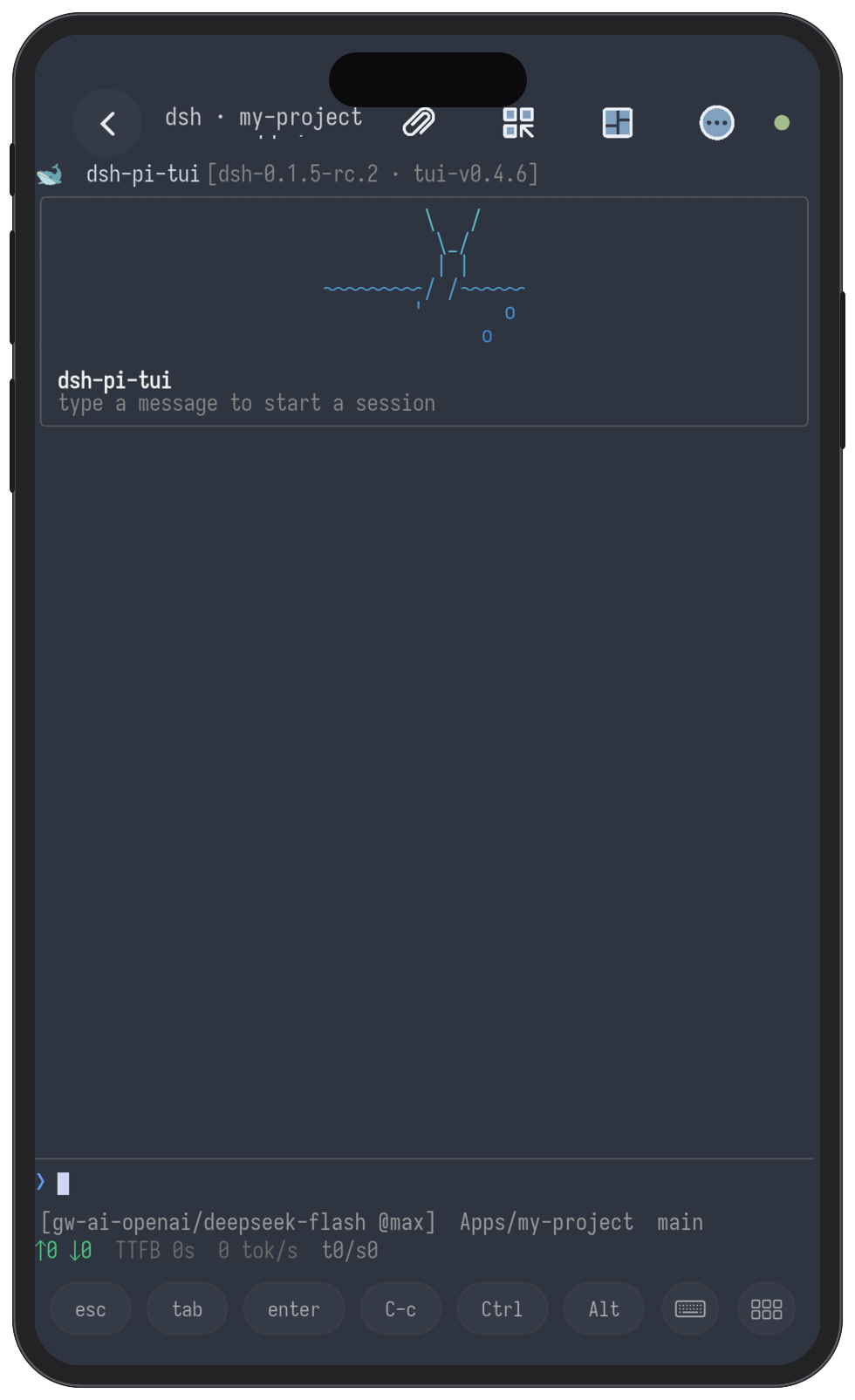A live terminal on that agent's pane