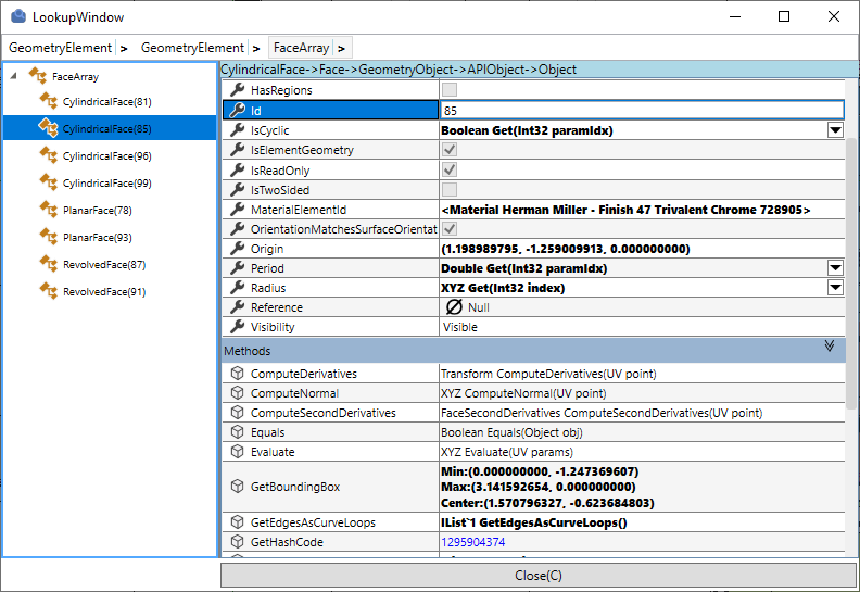 Main Interface of Revit Lookup Wpf