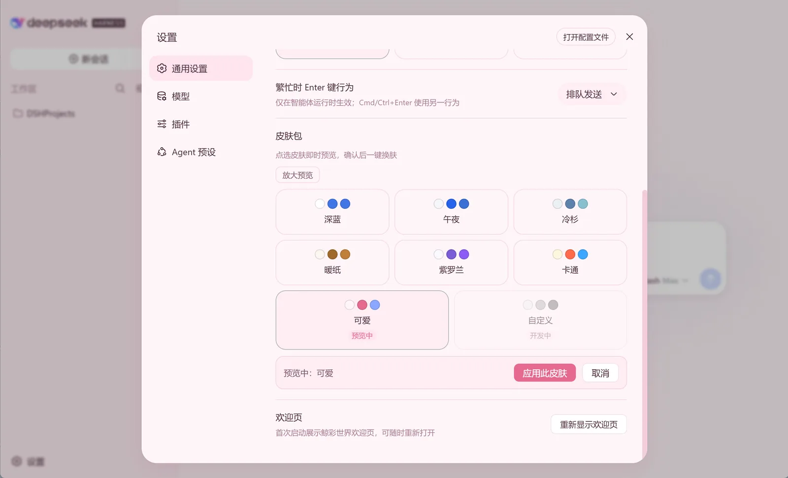 皮肤设置