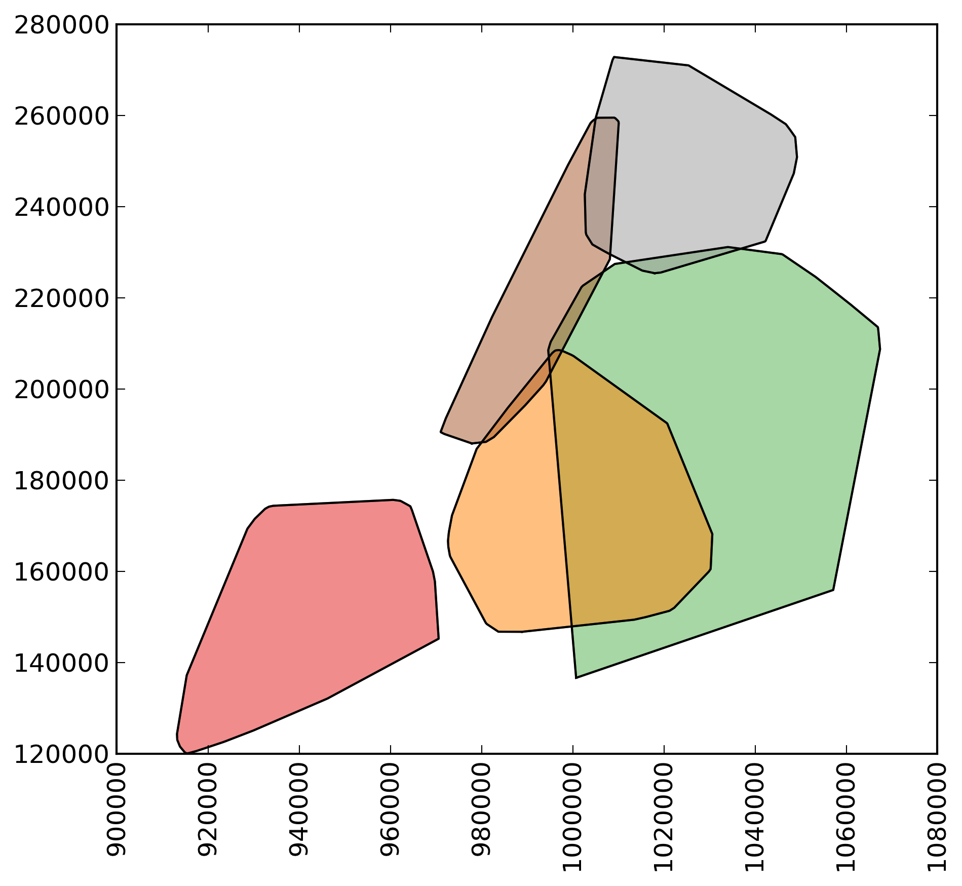 Convex hulls of New York City boroughs