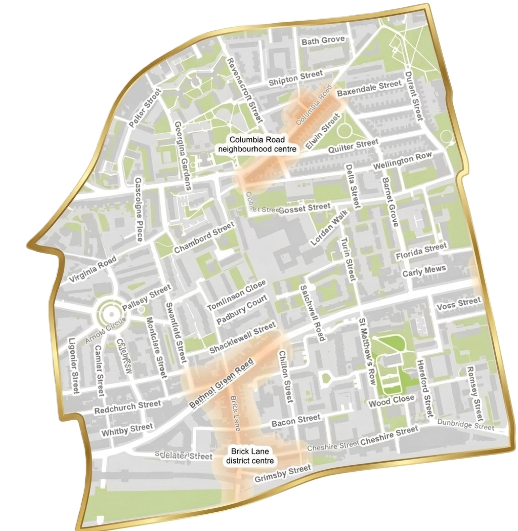 Weavers Ward map