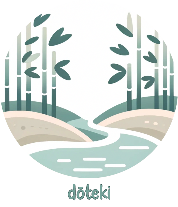 doteki logo: a river passing through a bamboo forest