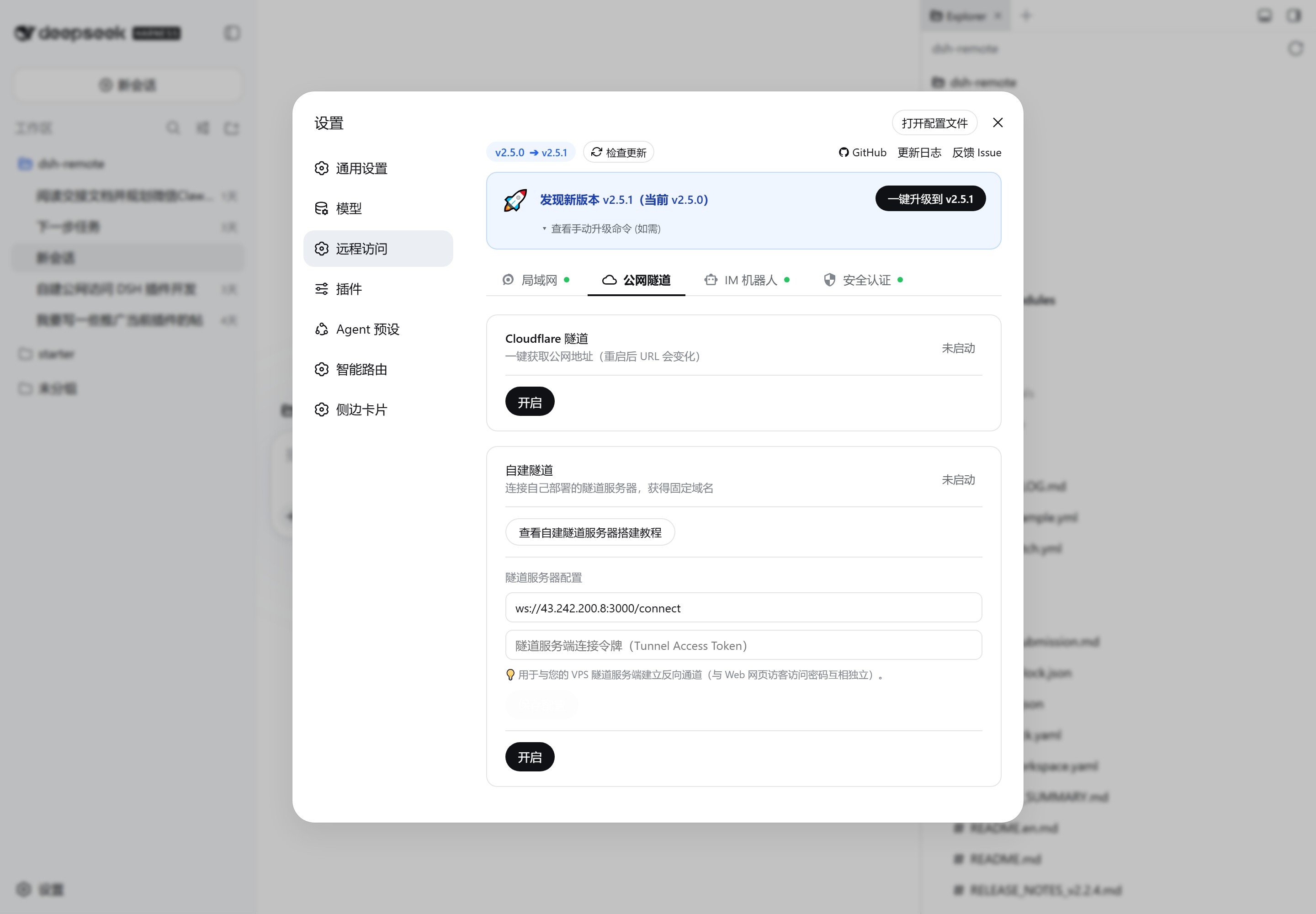 公网隧道配置
