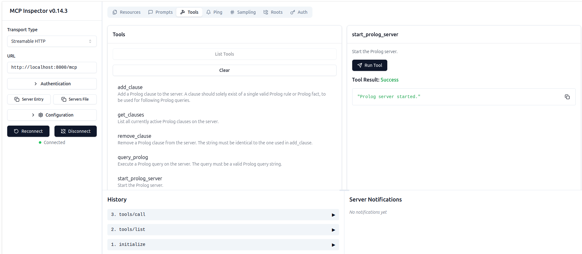 MCP Inspector Interface