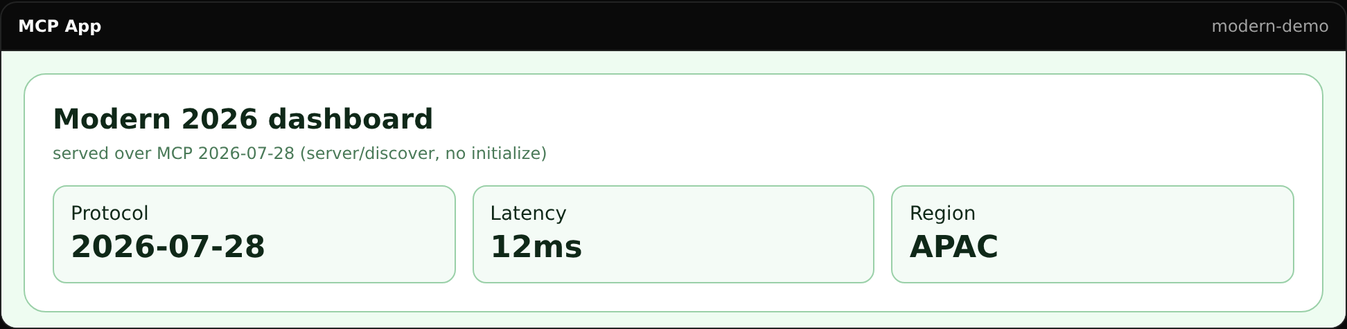 Modern-only server App