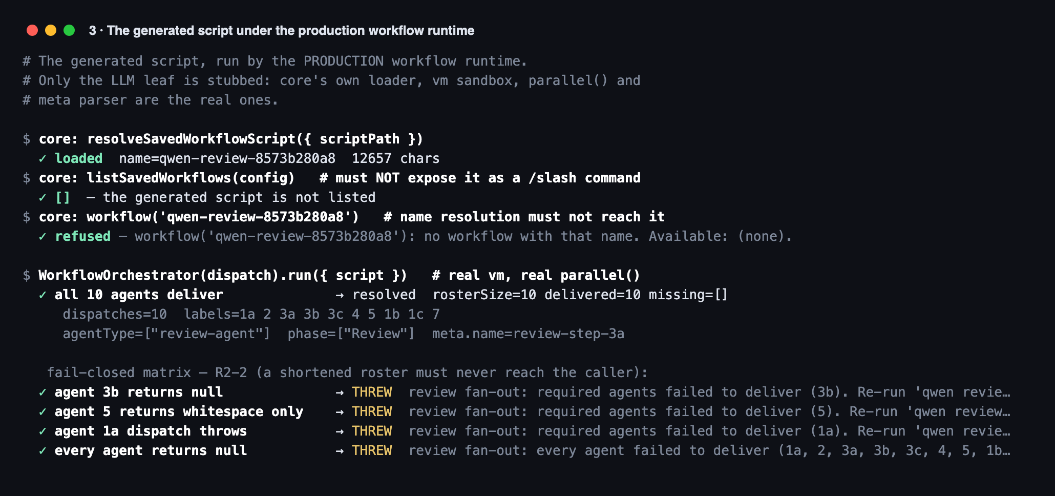 production runtime
