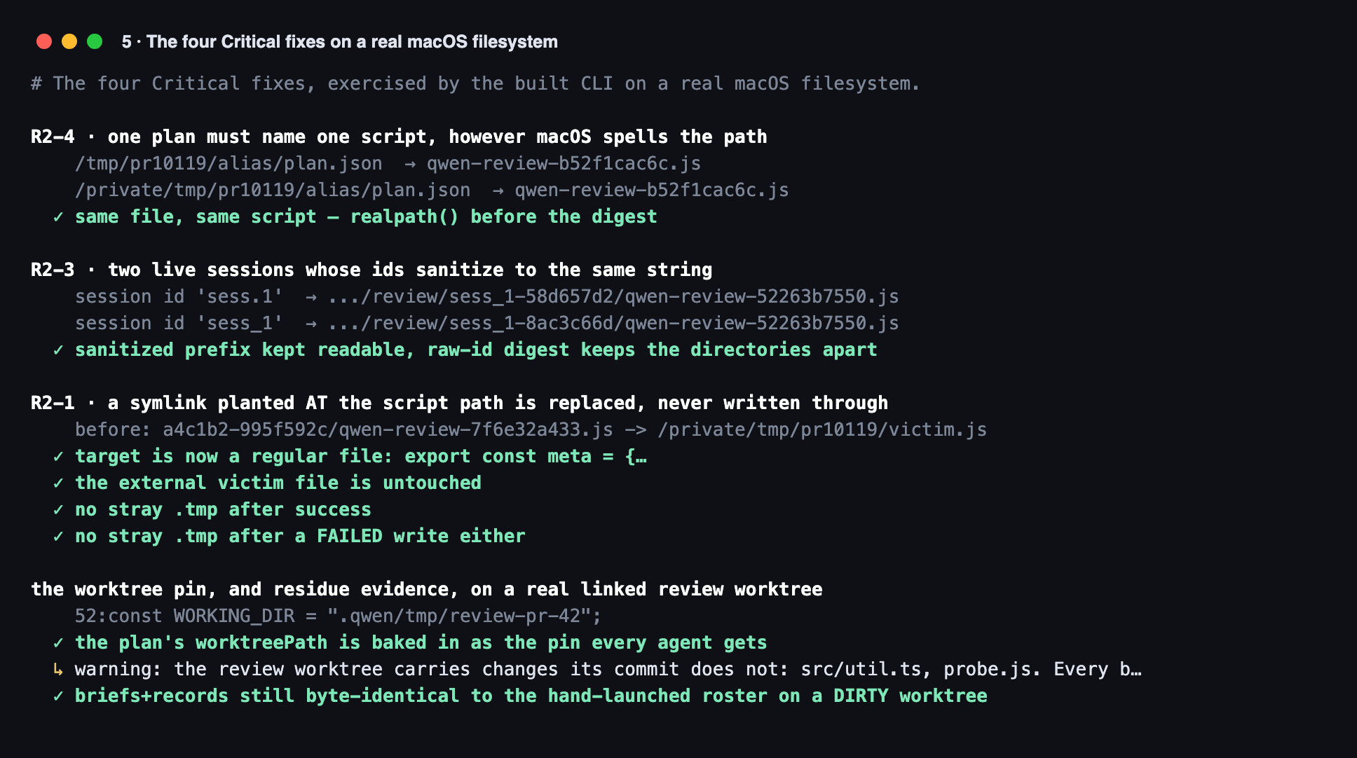 macOS-specific fixes
