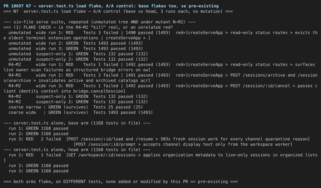 flake A/A control: base flakes too
