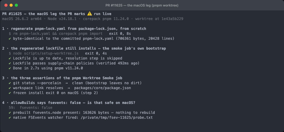 macOS leg