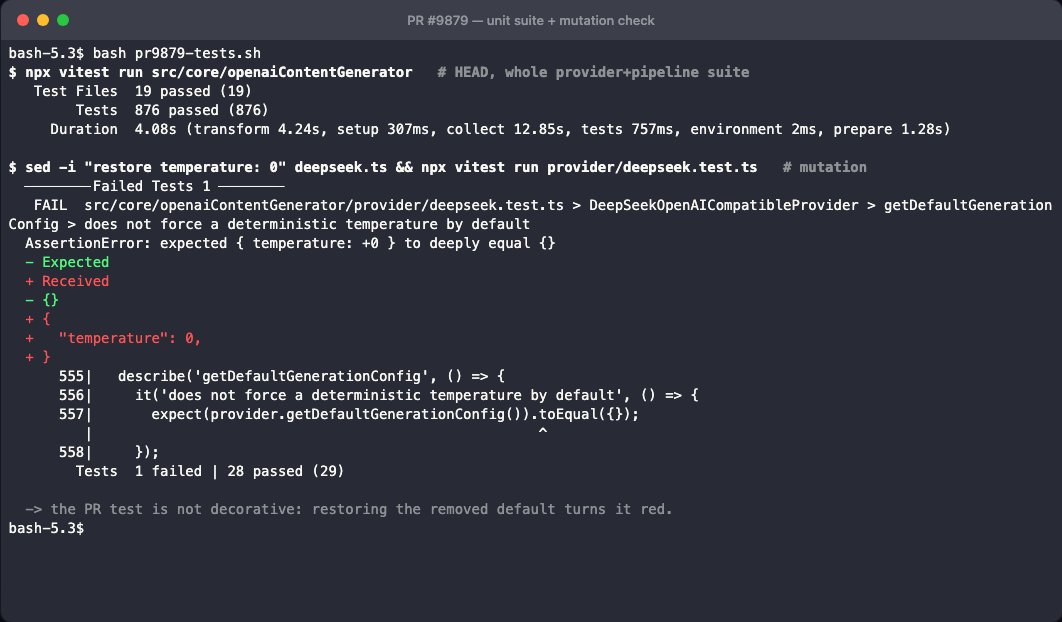 tests and mutation