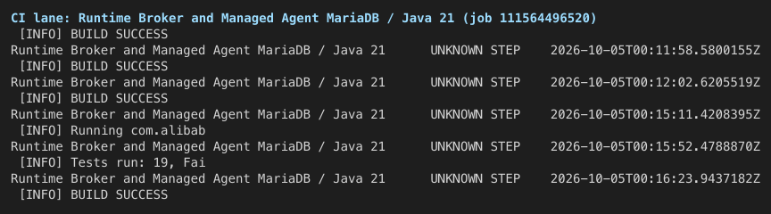 CI MariaDB lane