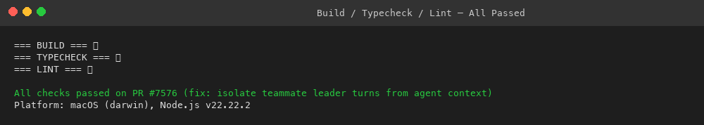 Build, typecheck, lint