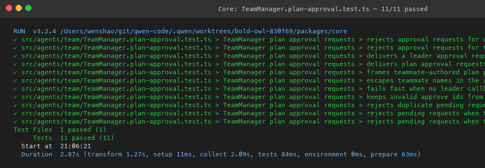 Core plan-approval tests