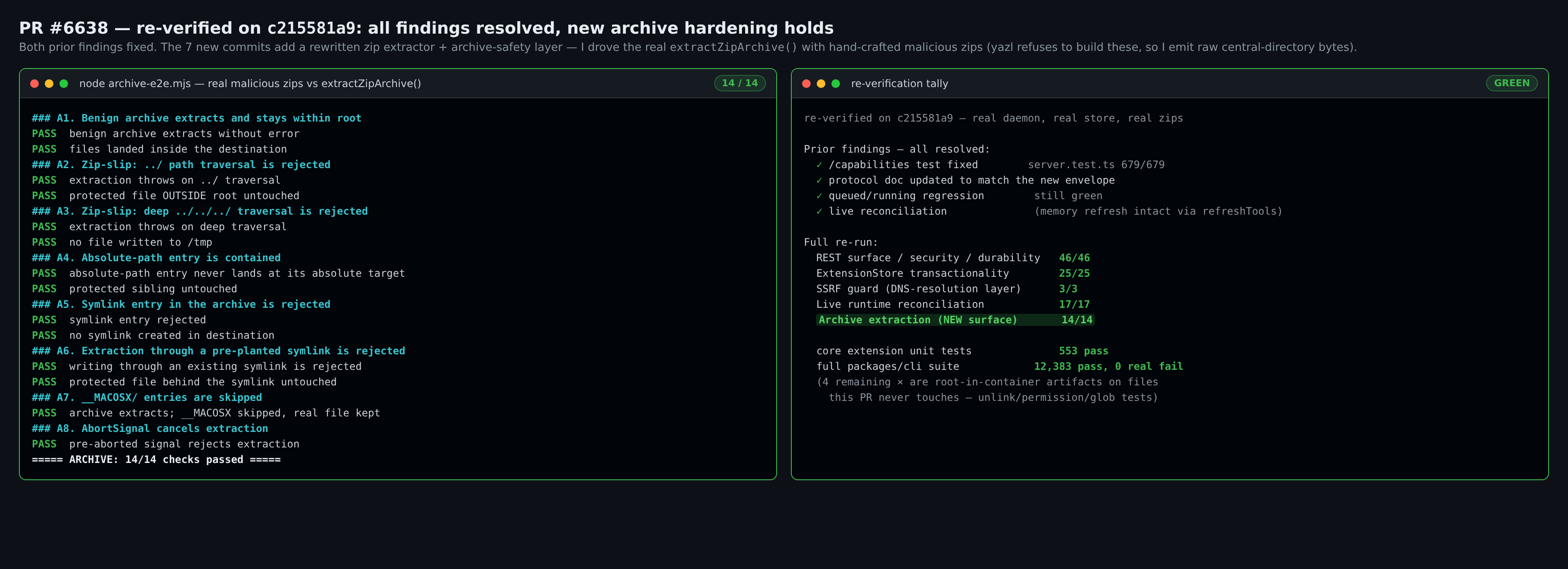 archive verification