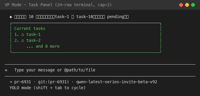 VP Task Panel