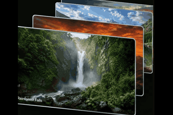 A deck of landscape cards promoting one plate at a time