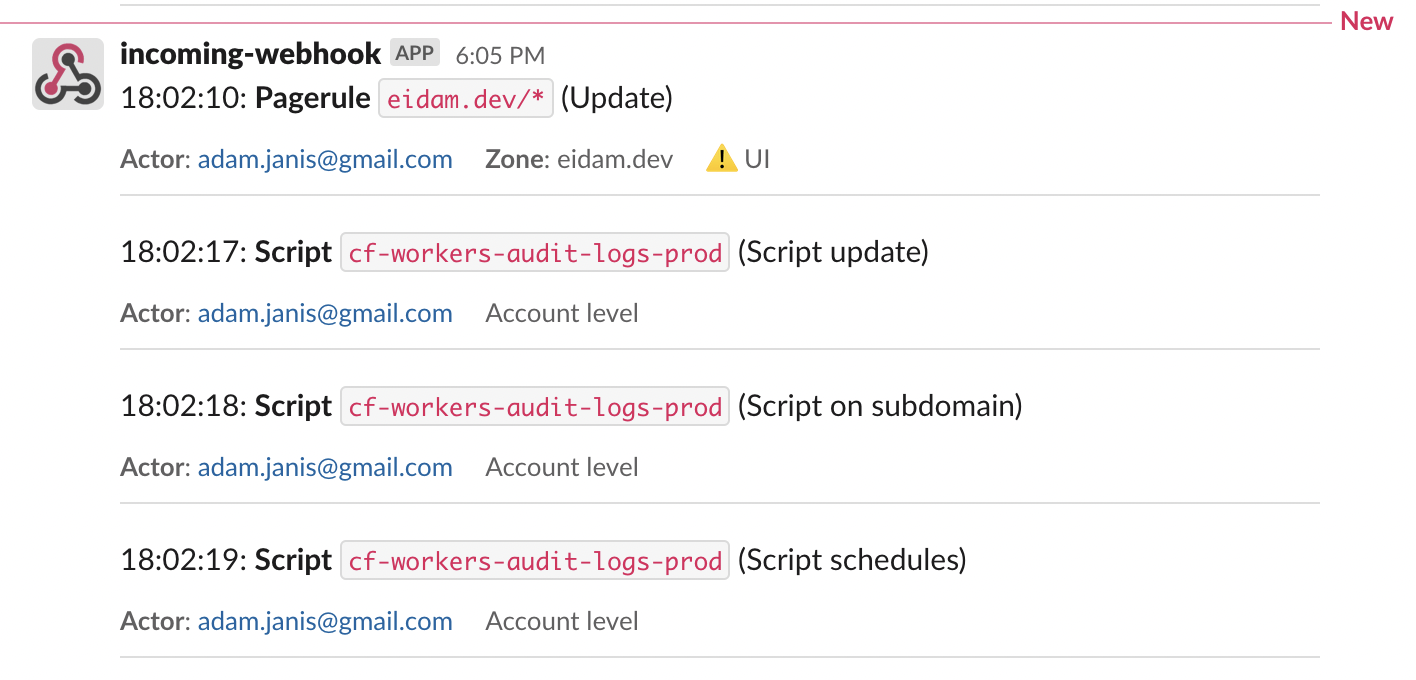 Slack notifications