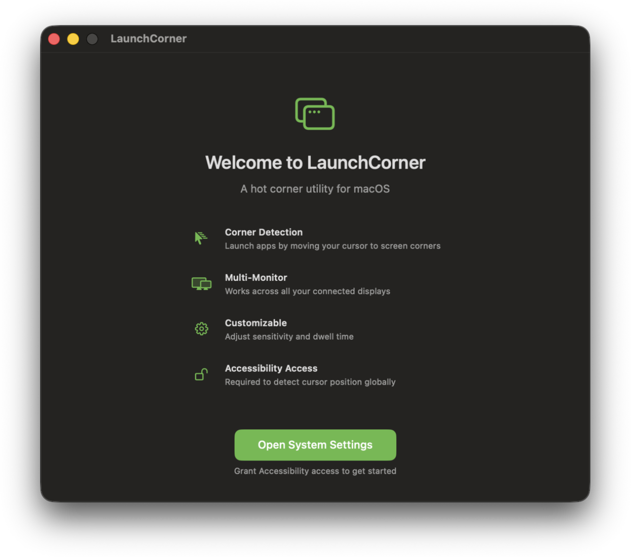 LaunchCorner screenshot 1